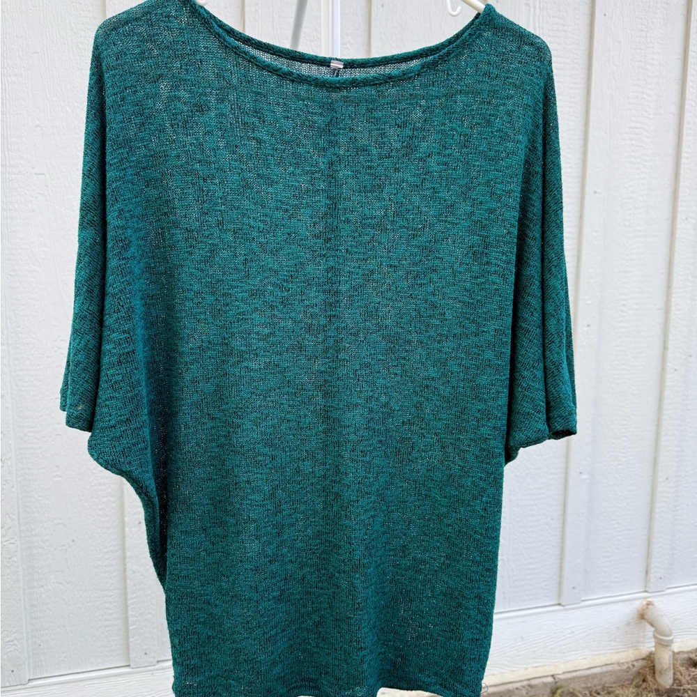 Teal Women's Top. Dolman